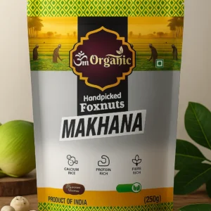 Om Organic Premium Fox Nuts (Makhana) – 250g | 100% Natural, Handpicked, Healthy Snack
